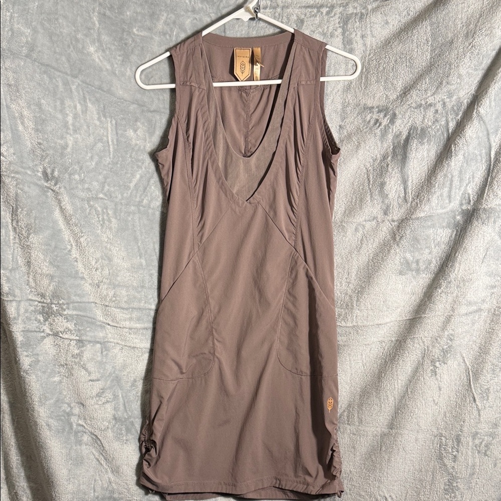 Indygena dress XS‎ Sleeveless Taupe Dress lightweight pockets casual